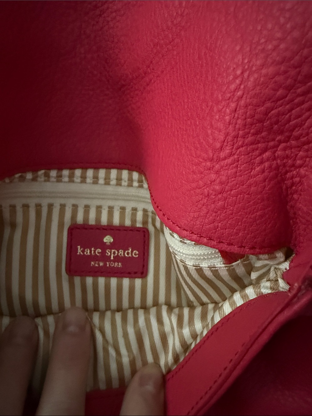 kate spade red leather crossbody shoulder bag